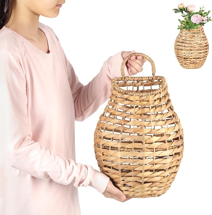 Natural Handwoven Wall Hanging Basket