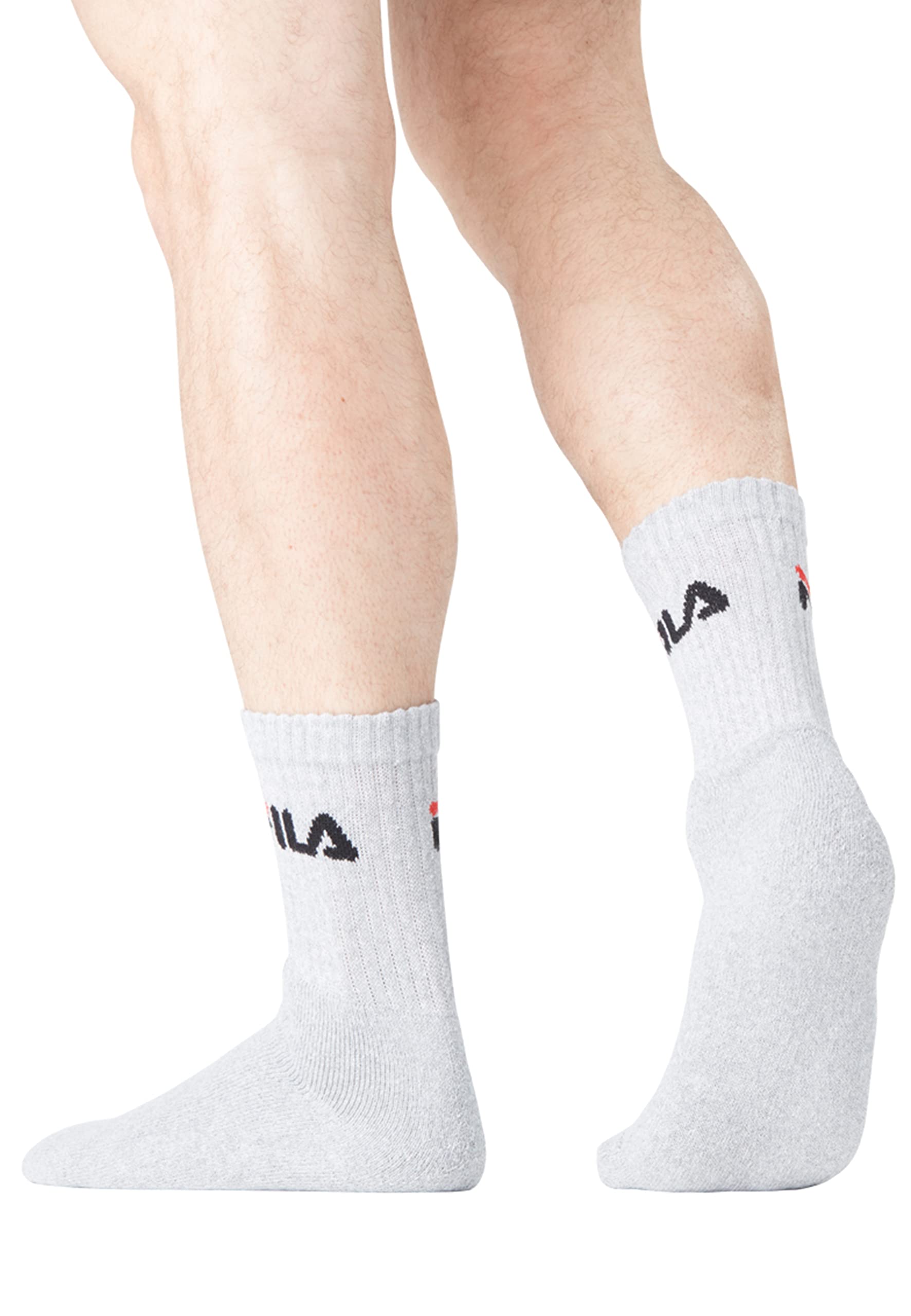 Fila Bawełniane skarpety sportowe męskie, wygodne, miękkie w dotyku (zestaw 6 sztuk), biały, 43/46 EU