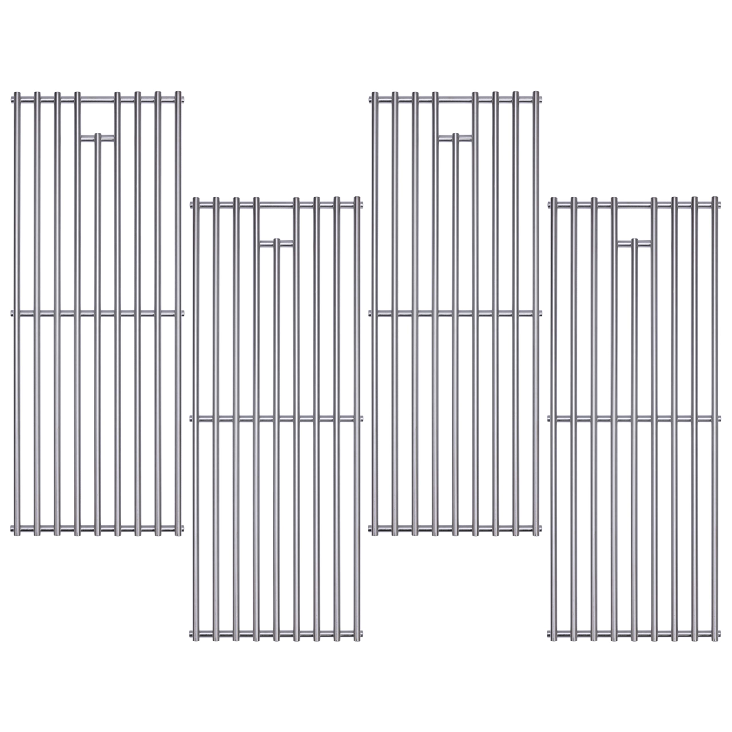 4 Pack 7mm Process Upgrade Stainless Steel BBQ Grill Grates Replacement Parts for Bull 16517 18248 LP, 18249 NG,BBQ Angus,Brahma, Lonstar Select,