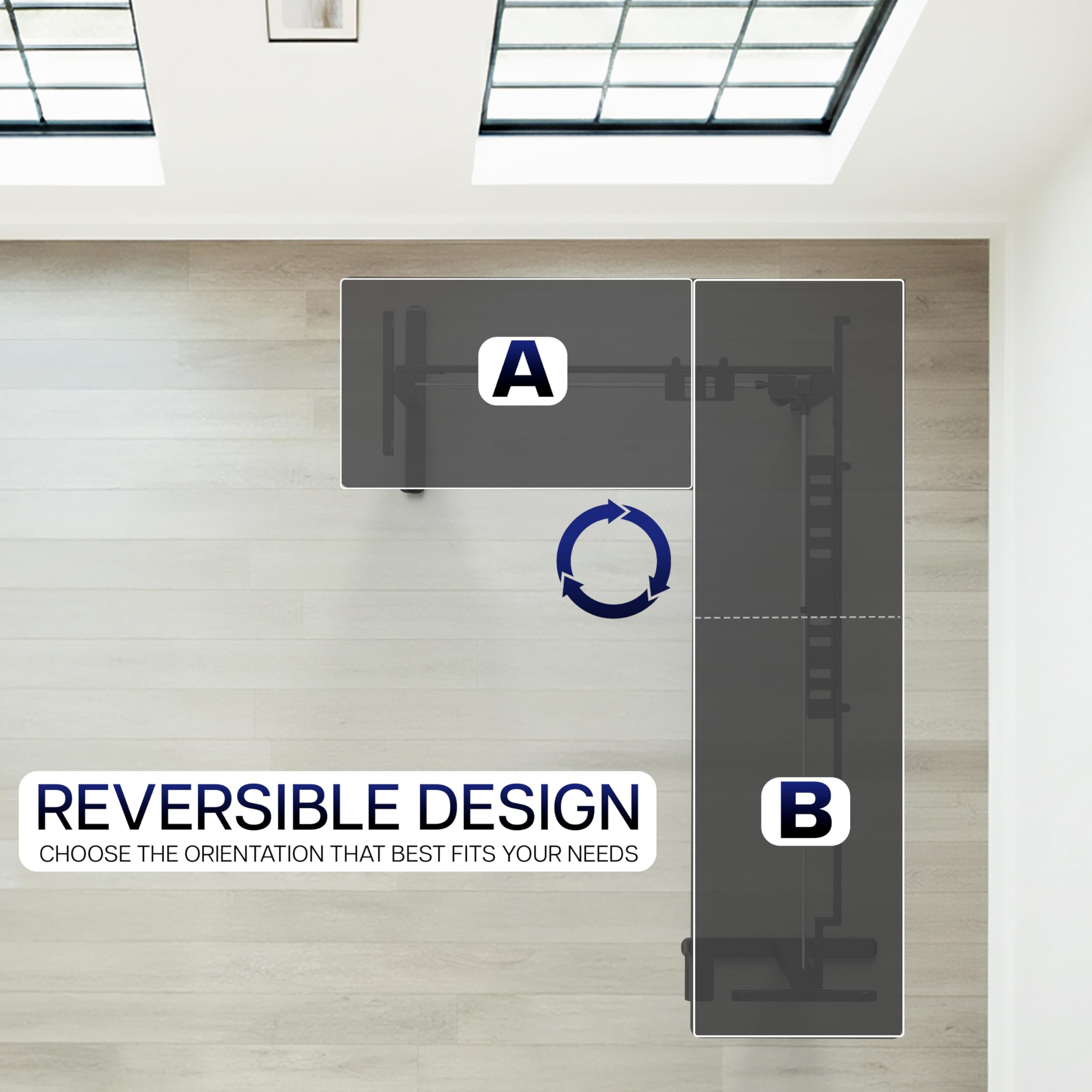 VIVO Extra Large Electric Single Motor Height Adjustable 3-Leg Corner Standing Desk Frame Holds up to 225 lbs — view 8