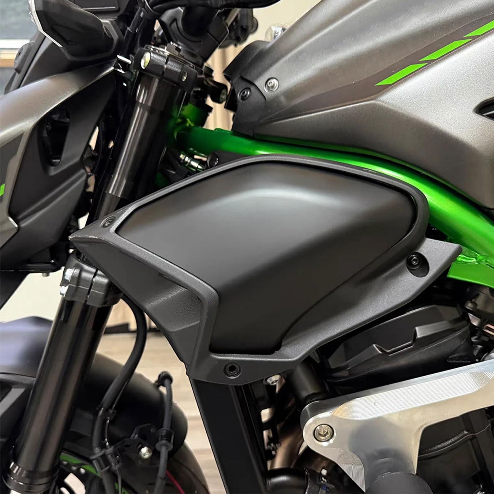 Lufteinlassabdeckung links/rechts, Verkleidung, vordere Seitenverkleidungen, Luftabweiser, passend für Z900, Z-900, Z900SE Zubehör 2025, 2026 (Mattschwarz)