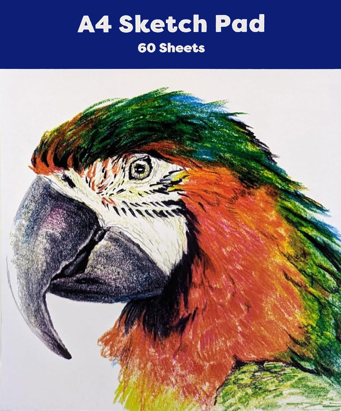 (6 Pack) A4 Artists Sketch Pads – 60 Sheets – 80GSM White Cartridge Paper – Drawing & Sketching Pad for Artists, Kids, Students & Hobbyists