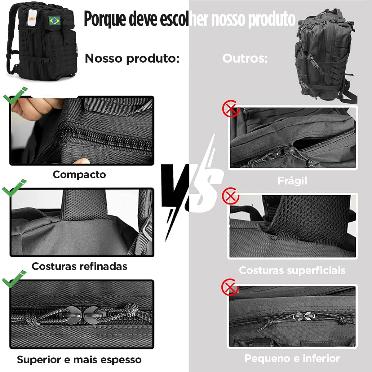 50L Mochila Masculina Reforçada, Sistema MOLLE, Grande Capacidade para Trilhas, Acampamentos, Aventura – Mochila Resistente para 3 Dias de Emergência e Atividades ao Ar Livre em promoção! Veja a oferta e mais achadinhos de Mochilas & Pastas Masculinas 9 Hoje é o melhor dia para comprar 50L Mochila Masculina Reforçada, Sistema MOLLE, Grande Capacidade para Trilhas, Acampamentos, Aventura – Mochila Resistente para 3 Dias de Emergência e Atividades ao Ar Livre com aquele preço maroto! Promoção! Aproveite a oferta! 9