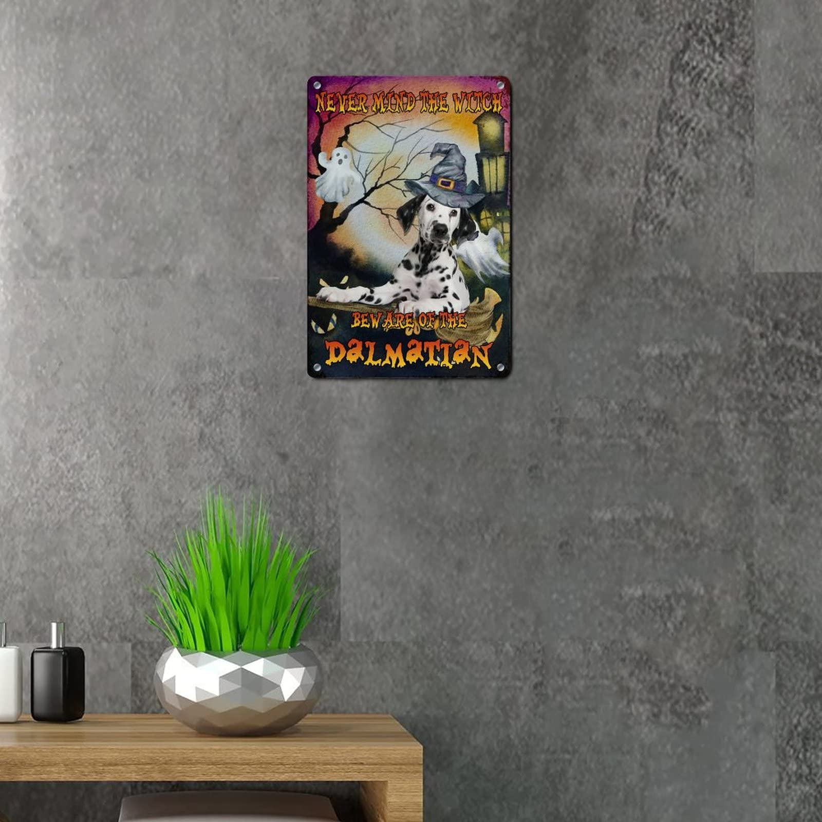 Cartello In Metallo Divertente Con Yorkie E Scritta "Forget The Dog Beware" – 30,5x20,3 Cm – Decorazione Da Parete Per Casa, Bar, Ufficio, Rustico - 5