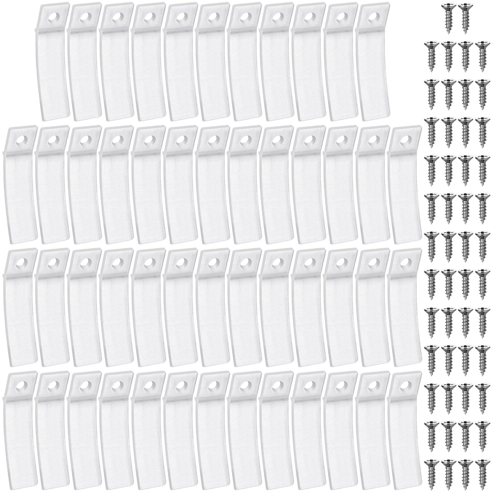 Isslly 50 Sets Clear Plastic Drawer Stops, Non-Slip PVC Drawer Stoppers with Stainless Steel Screws for Dresser, Furniture, Chest, Drawer
