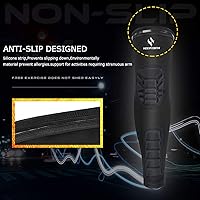 Vista 5 de Juego de 2 mangas de compresión acolchadas en el codo y en el antebrazo, para soporte y protección