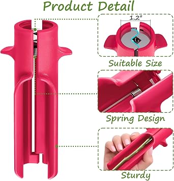 2 Pcs Rose Thorn Remover Stripper Tool,Flower Stem Cleaner Cutter,Efficient Safe for Home Flower/Shop Gardening, Floral Arrangement,DIY and Gardening Work(Rose Red)