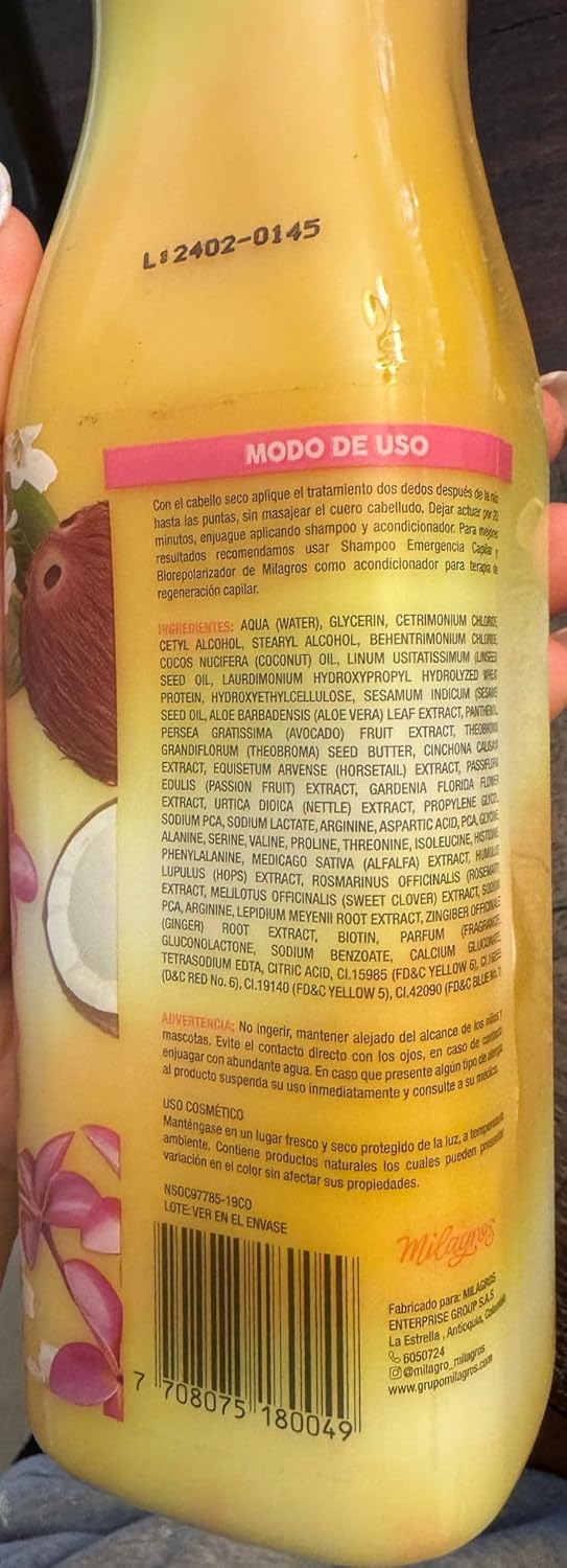 Milagros Emergencia Capilar Tratamiento Original Colombian Hair Care Products for Natural Growth, Strengthening, and Repair, 100% Natural, Pink - Image 6