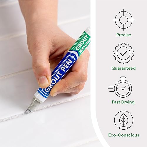 Miniatura 40 de Rotulador de pintura para azulejos de color marfil: pintura impermeable para lechada, colorante para lechada de azulejos y bolígrafo sellador