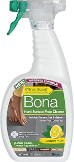 Bona Multi-Surface Floor Cleaner Spray, for Stone Tile Laminate and Vinyl LVT/LVP, Lemon Mint Scent, 36 Fl Oz