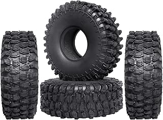 AllinRC 4PCS 4.7 Inch Outer Diameter RC Crawler Tires 1.9 Inch Tires for Axial SCX10 90047 SCX10 III AXI03007 Traxxas TRX-4 Redcat Gen 8 Gen 7