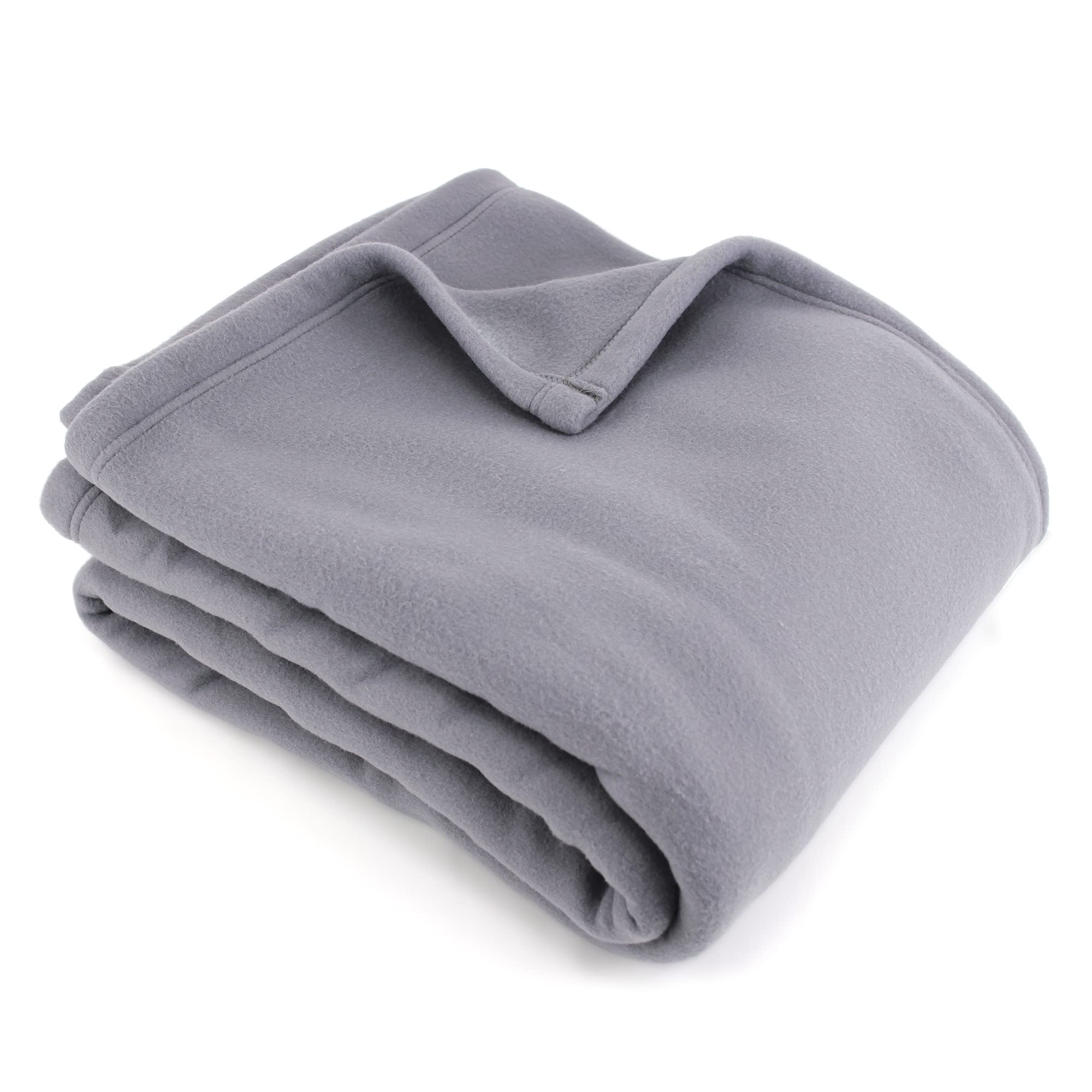 Linnea Couverture Polaire 240x300 cm 100% Polyester 350 g/m2 Teddy Gris Acier