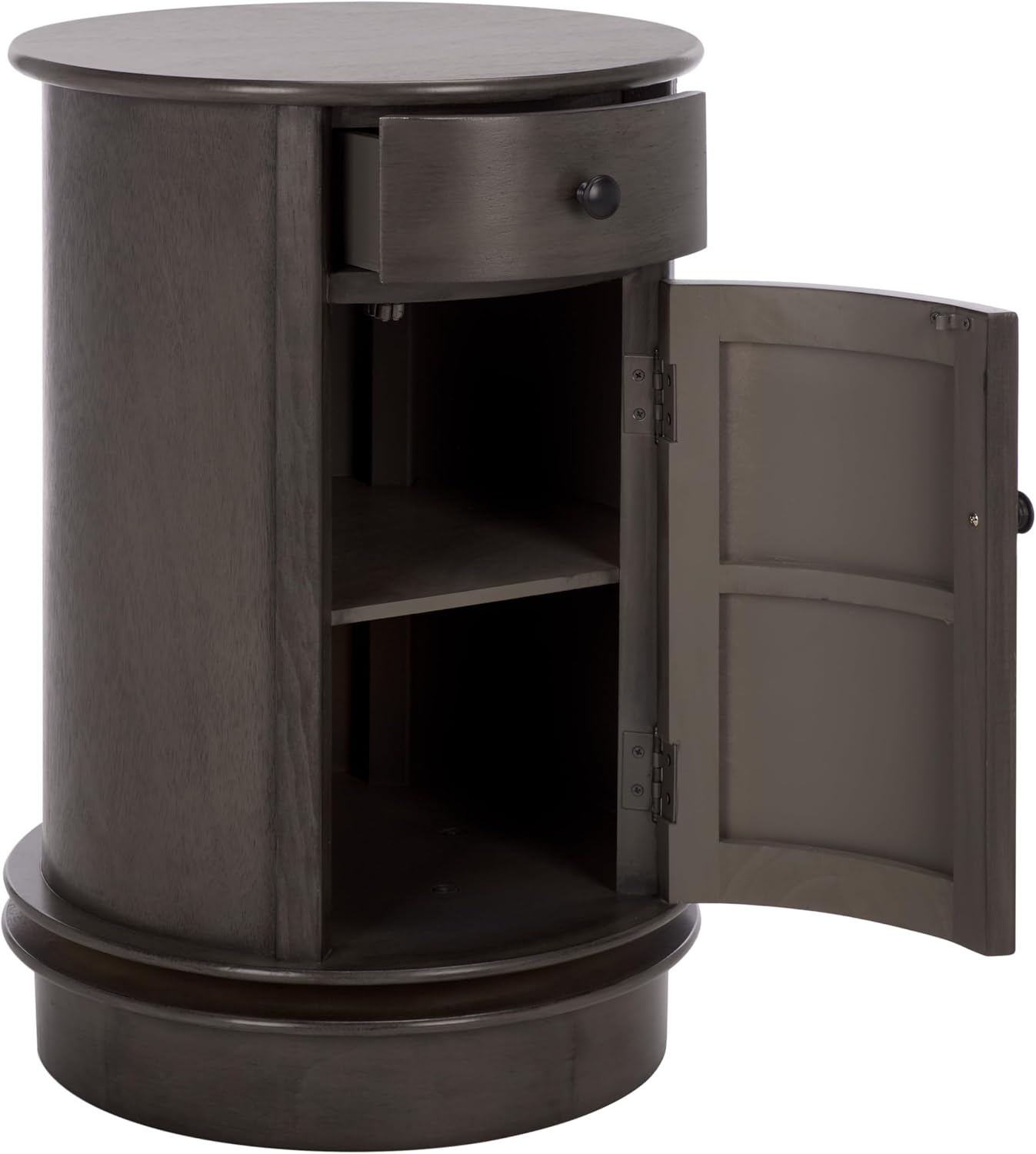SAFAVIEH Furniture - Tabitha 1-Drawer Accent Table - Distressed Black - Solid Wood - Farmhouse Storage Design - Ideal for Living Room, Entryway, 17.7"W x 17.7"D x 26"H - Fully Assembled (AMH5712B)