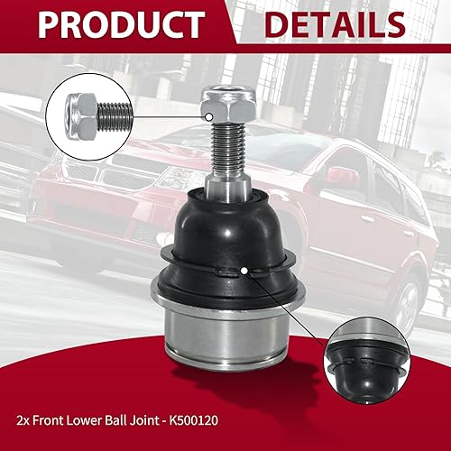 Miniatura 4 de 12 piezas de brazo de control inferior delantero inferior rótula barra estabilizadora enlace interior exterior barra de acoplamiento conjunto de