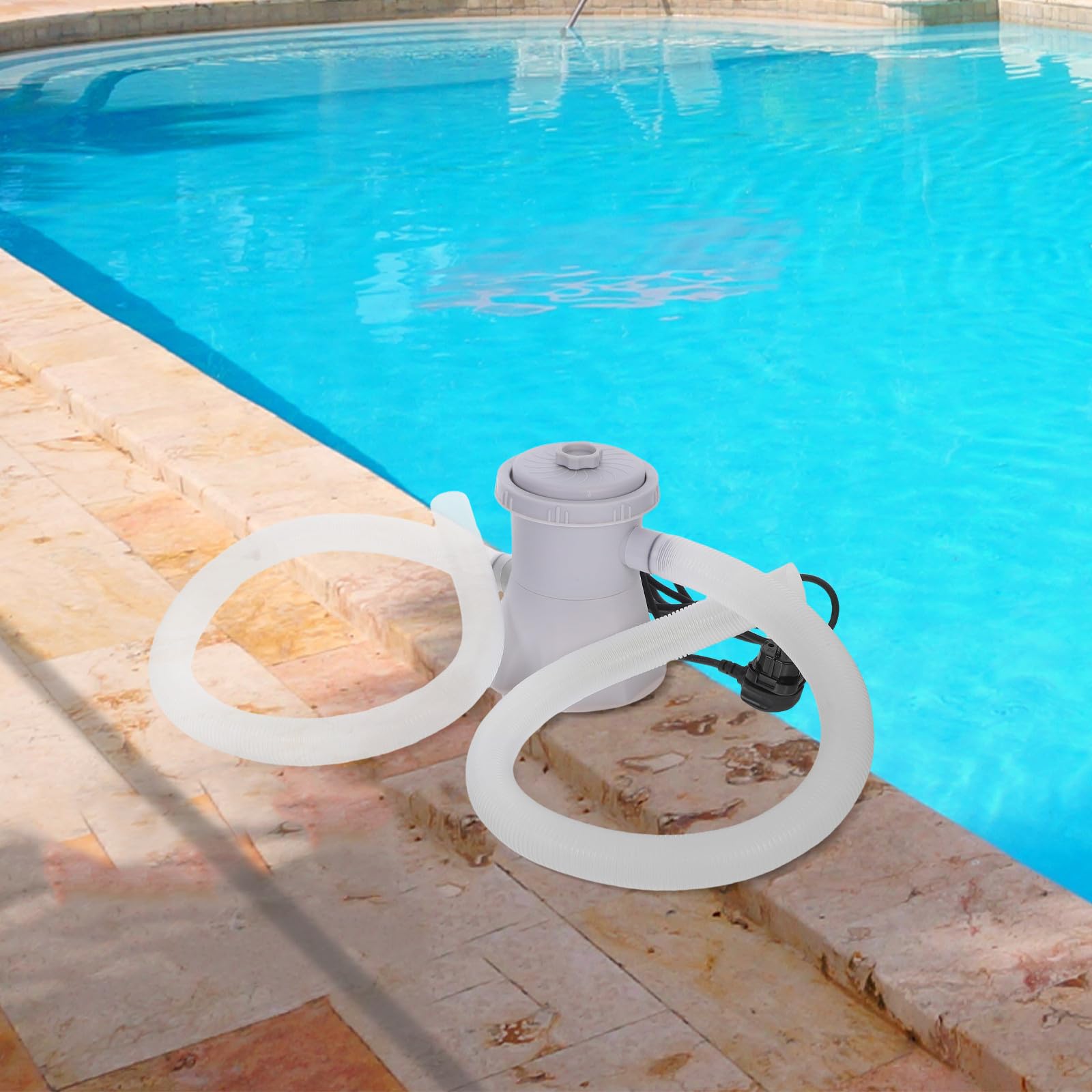 Bomba Depuradora para Piscina Eléctrica con Filtro de Agua para Limpieza y Circulación Piscinas Pequeñas y Medianas