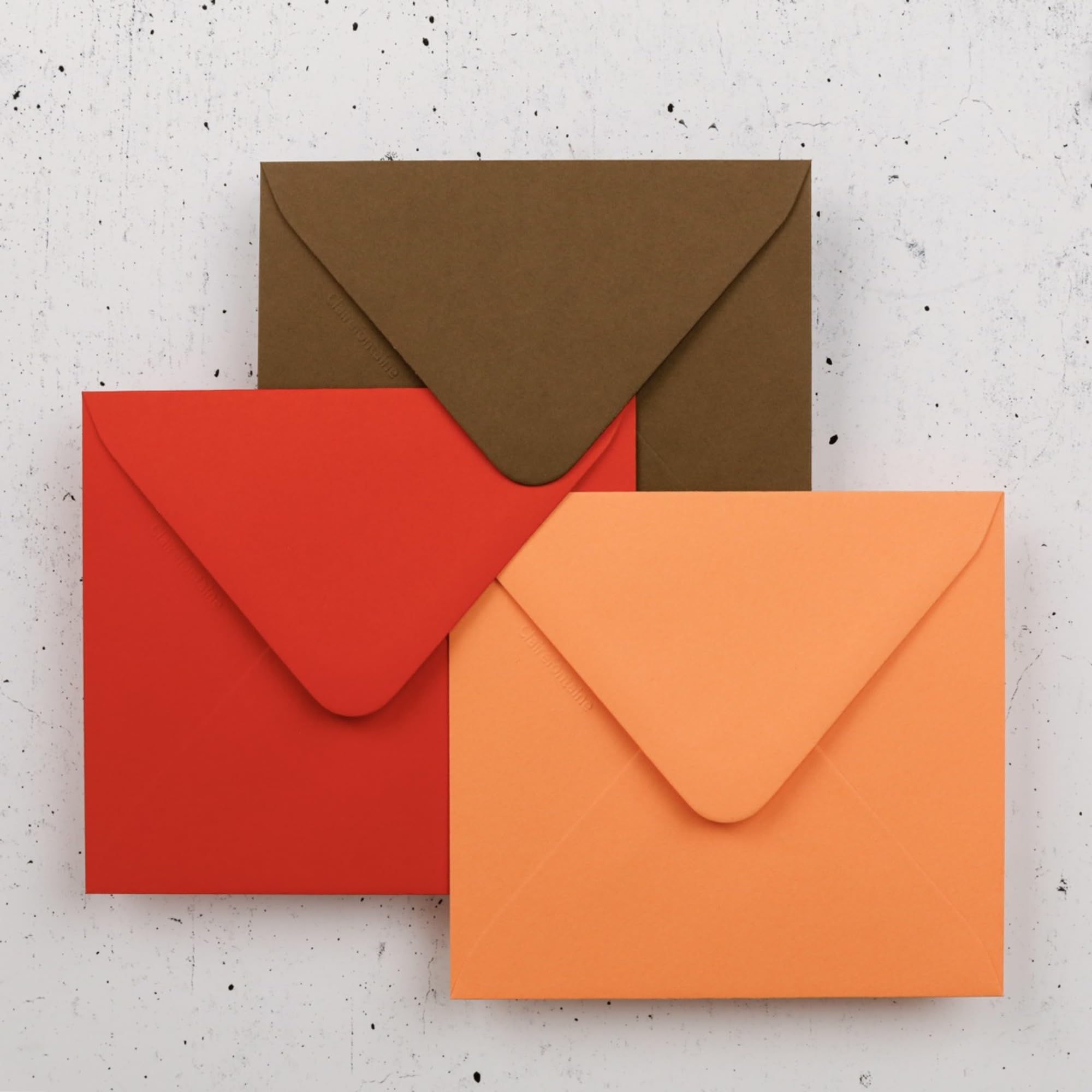 Clairefontaine 60179C Pack of 20 Gummed Envelopes Format 12.5x13.8cm 120g/m² Taupe Brown Invitation Events Correspondence Pollen Range - Image 4