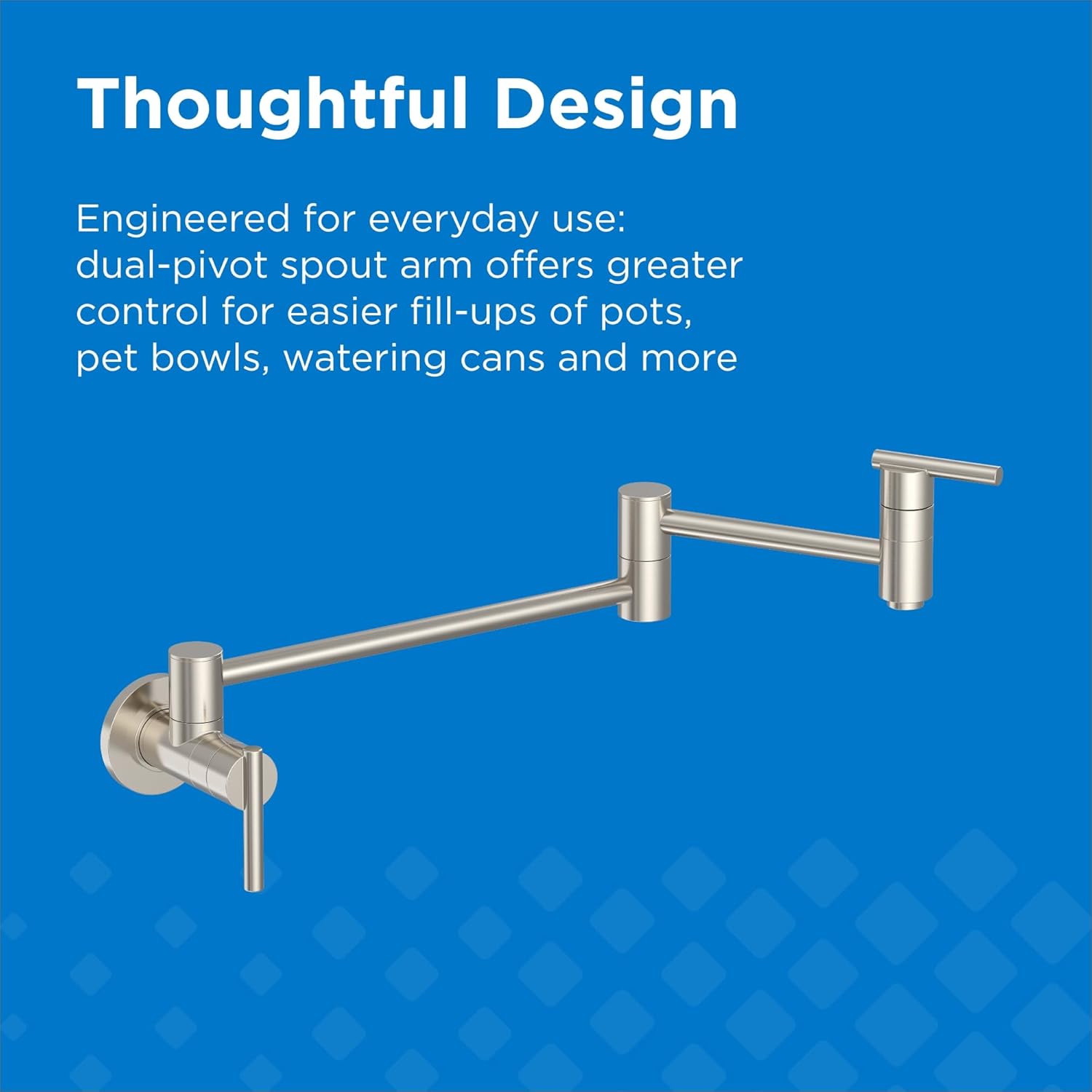 Danze D205058SS Parma Wall Mount Pot Filler, Stainless Steel