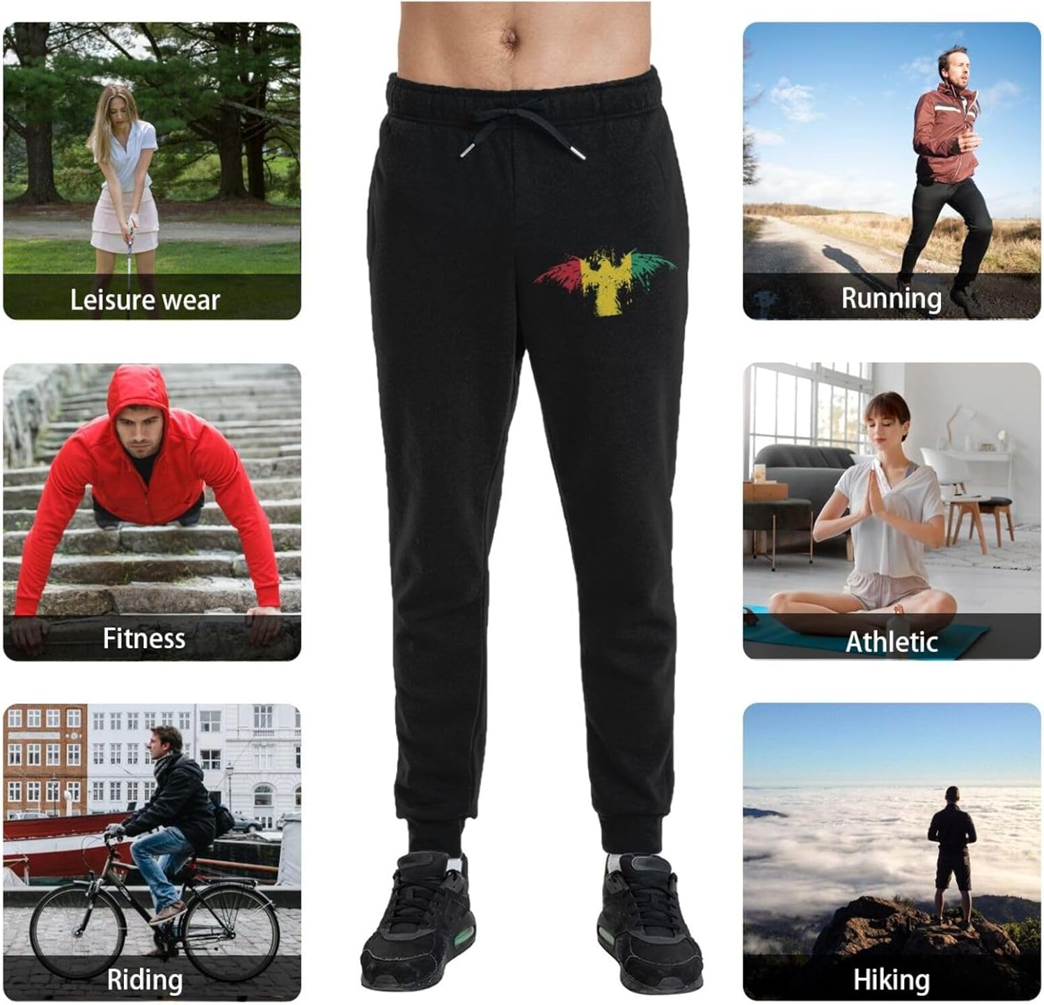 Men's Long Pants Athletic Running Pants Lightweight Quick Dry Gym Sports Pants