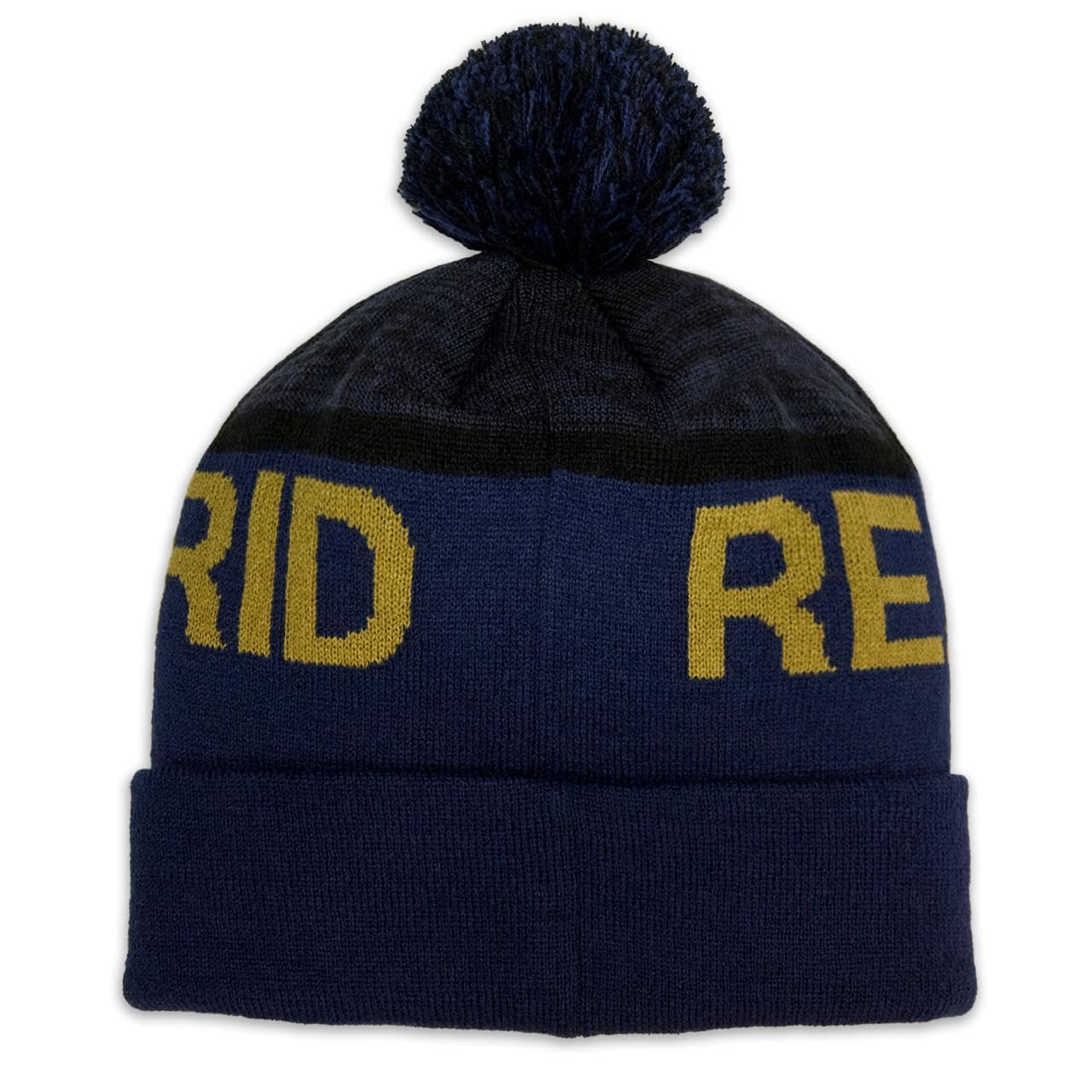 Icon Sports 2024 Compatible with Real Madrid Official Navy with Gold Print Soccer Beanie