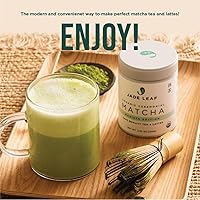 Vista 17 de Jade Leaf - Juego de iniciación de matcha moderno, batidor eléctrico y espumador de leche, cuchara de acero inoxidable, tamiz de acero inoxidable