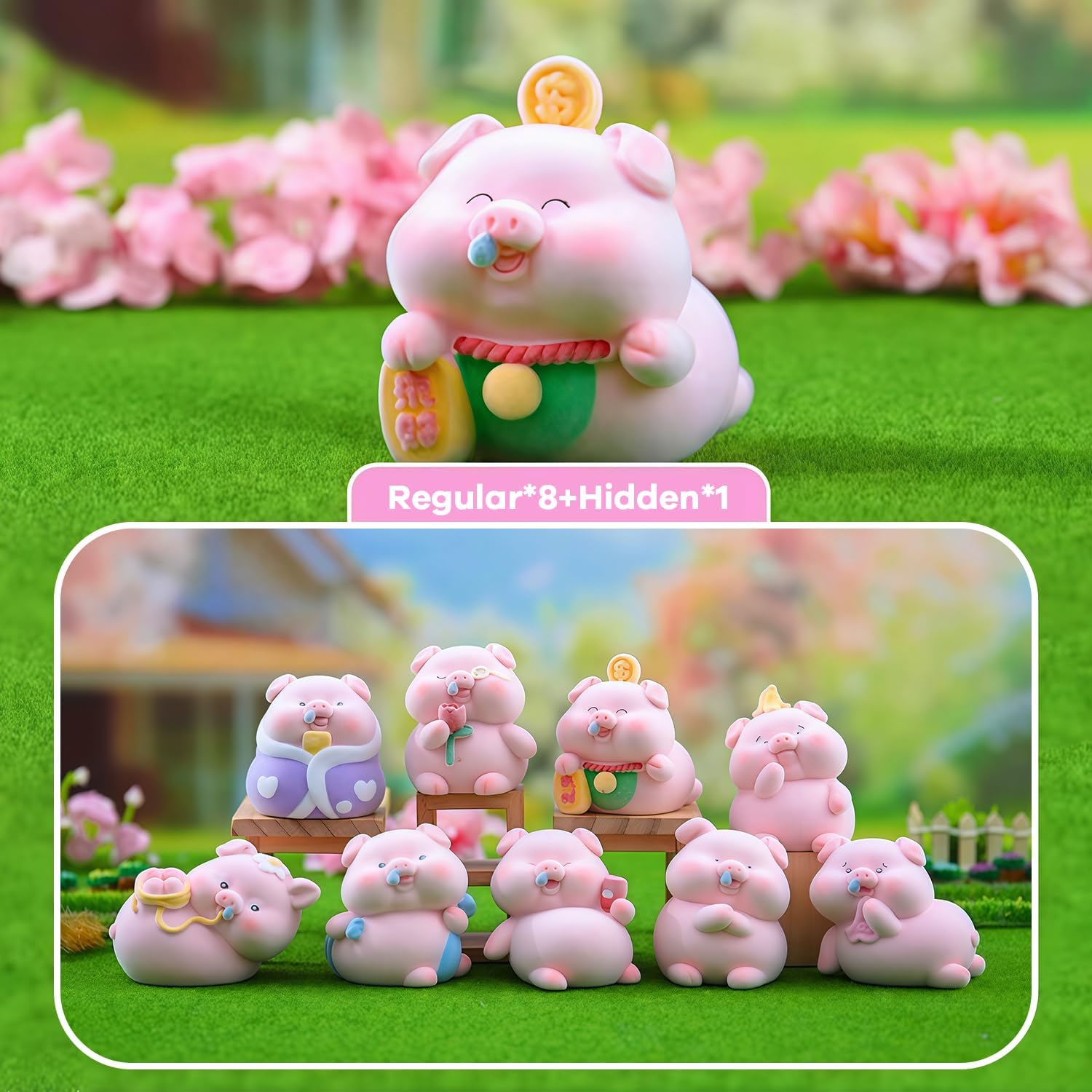 Snort Piggy Series Blind Box Figures, Random Design Action Figures Collectible Toys for Birthday Gift, Home Decorations, Single Box