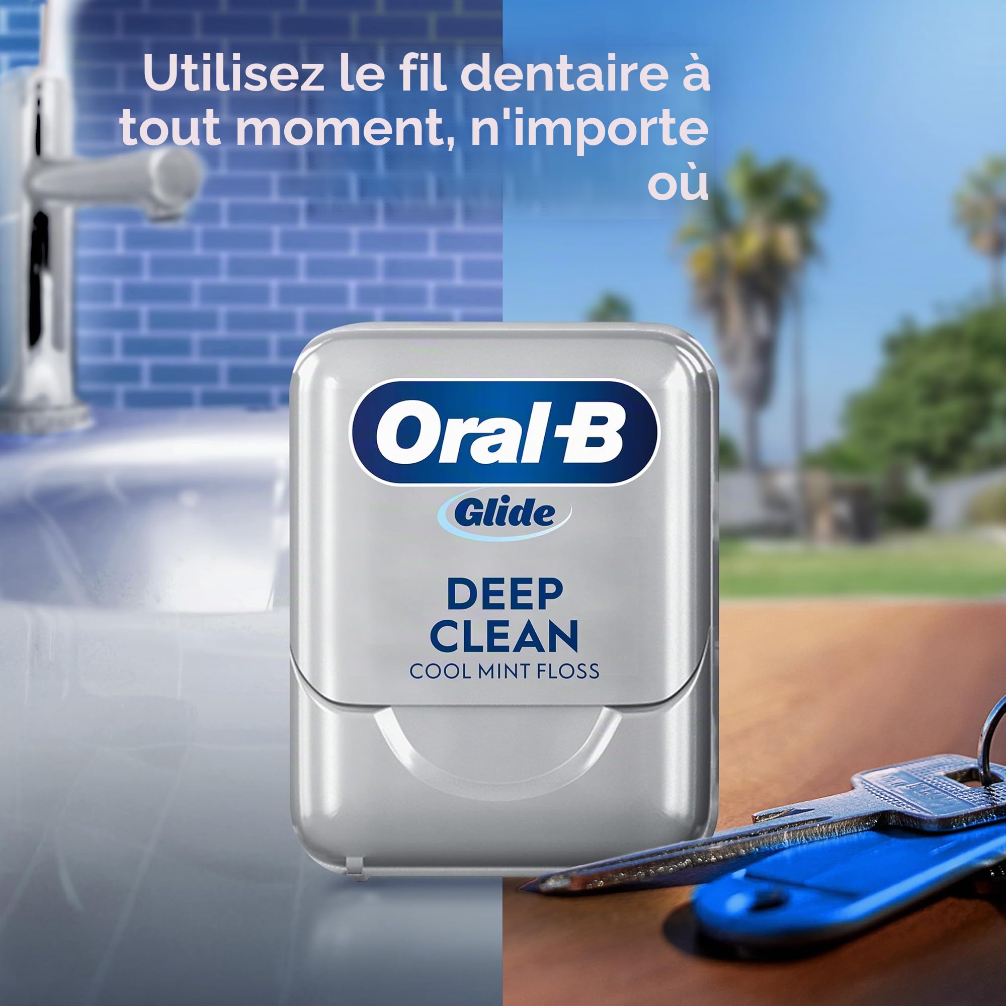 Oral-B Glide Pro-Health Lot de 6 fils dentaires pour nettoyage en profondeur Menthe 40 m
