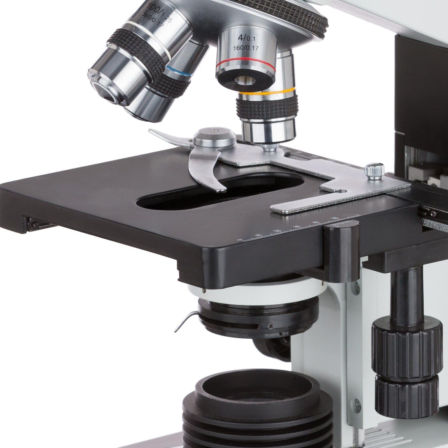AmScope Microscopio compuesto biológico trinocular, aumento 40X-1600X