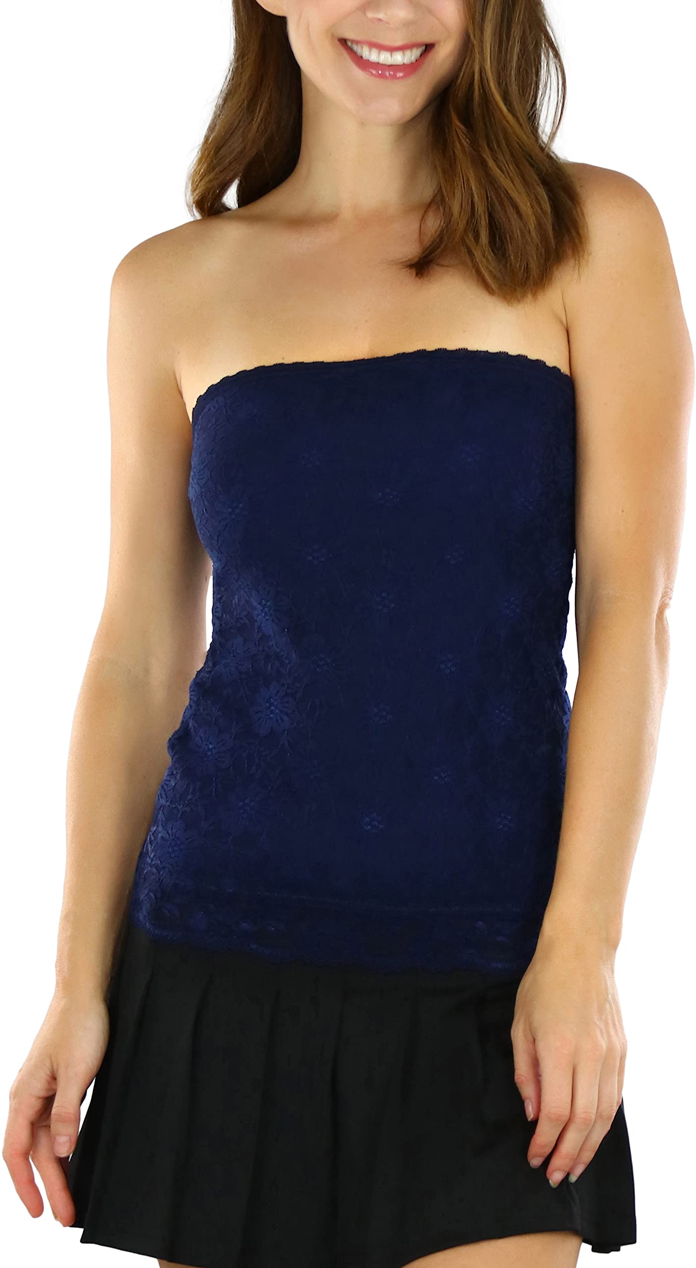 ToBeInStyle Women's Cotton-Spandex Blend Stretchy Tube Top