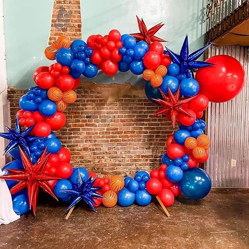 Miniatura 6 de 50 globos de papel de aluminio rojo con forma de cono de estrella grande de 26 pulgadas, globos de Mylar de estrella de explosión roja de 12 puntos