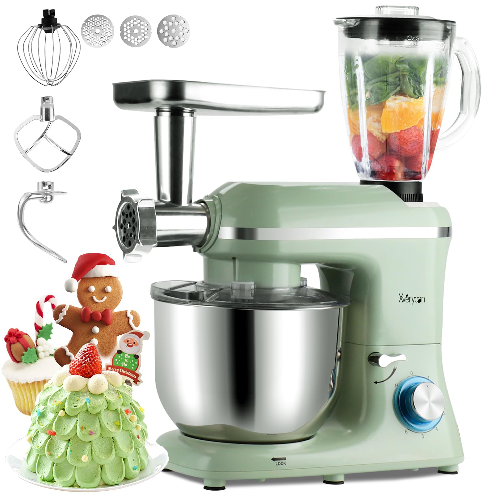 Amazon | Xverycan スタンドミキサー 6L 大容量 業務用 家庭用 多機能