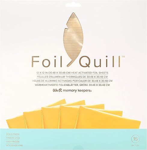 Miniatura 2 de We R Memory Keepers Hojas de papel de aluminio de 12 x 12 pulgadas, dorado, paquete de 15, haz proyectos de manualidades personalizados, acabado