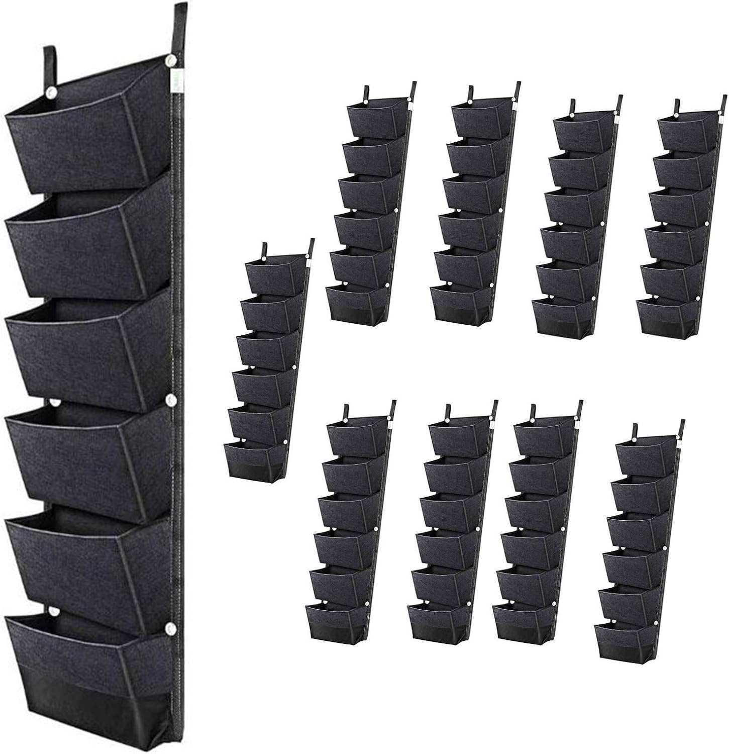DOPORA Jardinera Vertical 6 Bolsillo Jardín Vertical para Plantas Macetero de Pared para Decoración de Interiores o al Exterior