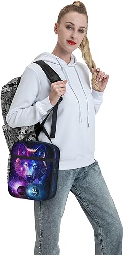 Miniatura 7 de Bolsas de almuerzo reutilizables con aislamiento térmico para hombres y mujeres, bolsa de almuerzo con impresión 3D, a prueba de fugas, bolsa de