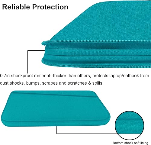 Miniatura 4 de Funda para laptop de 15.6 pulgadas, bolsa de transporte duradera para computadora, funda protectora con bolsillo frontal, funda delgada para laptop