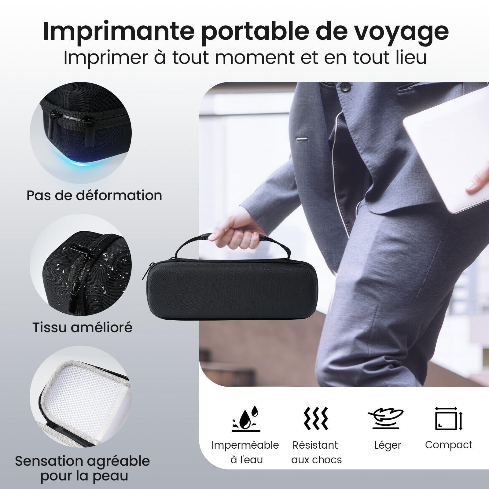 Itari M832 Imprimante Thermique A4 304dpi Portable avec 4 Rouleaux Papier