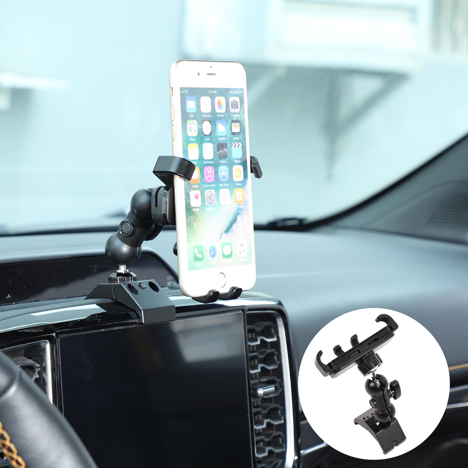 Supporto per cellulare Ford Ranger dal 2023, speciale clip "Peanut Socket" per guarnizione di ventilazione, fissaggio superiore dello schermo di navigazione, design a 1 forma/B, magnetico, nessun