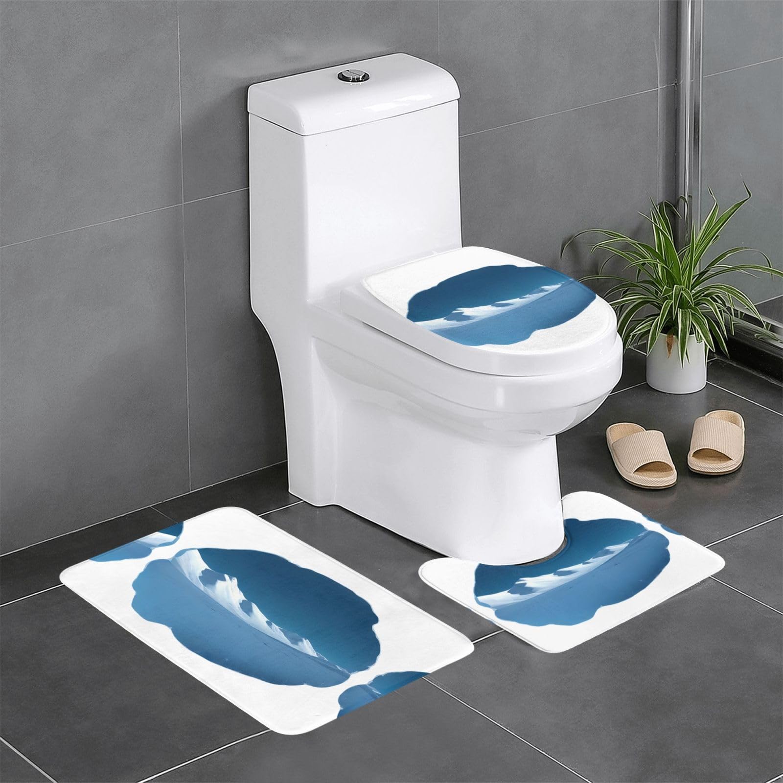 Tapis de salle de bain antidérapants 3 pièces sécurité maximale