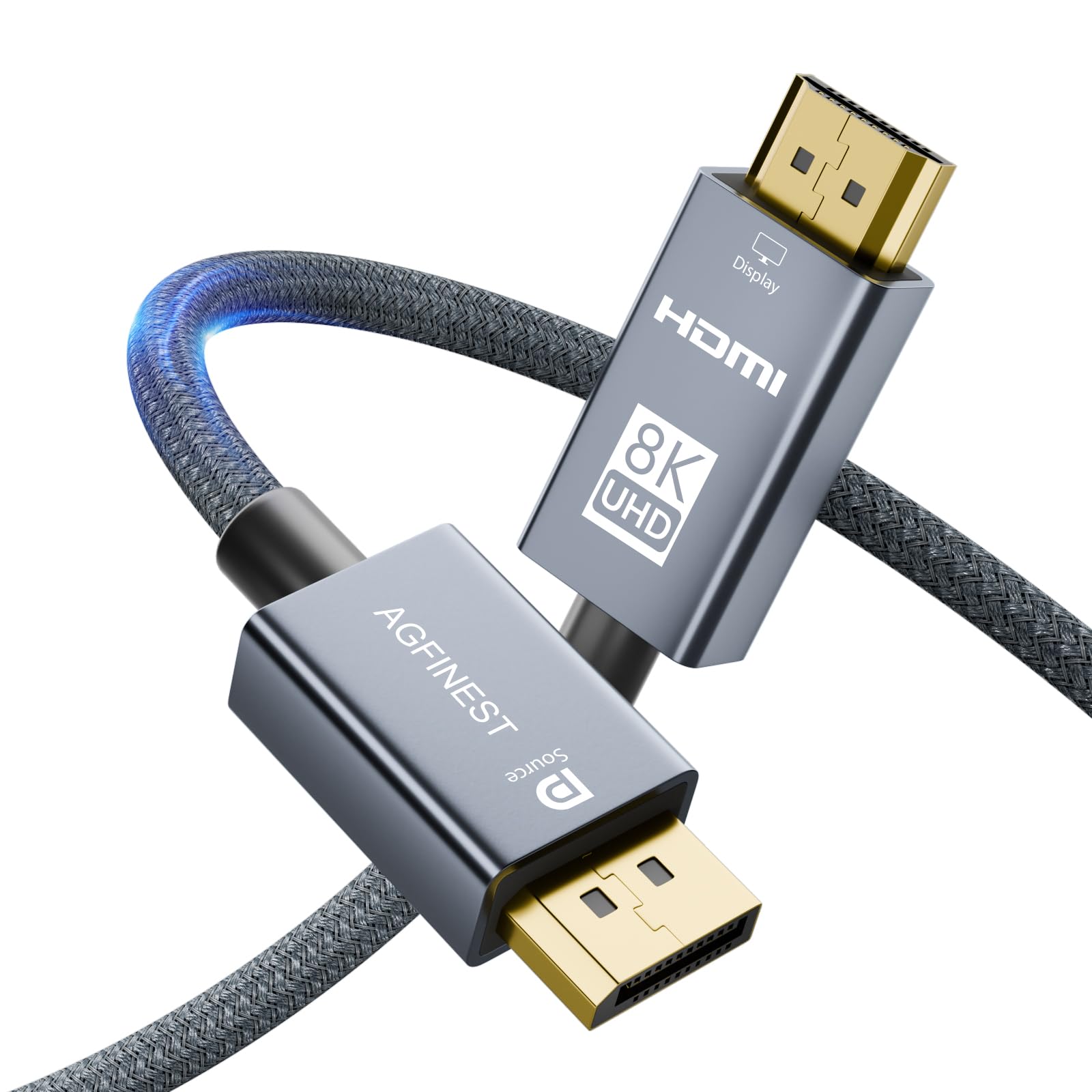 Cable DisplayPort 1.4 a HDMI 2 m, fuente DP1.4 a HDMI 2.1