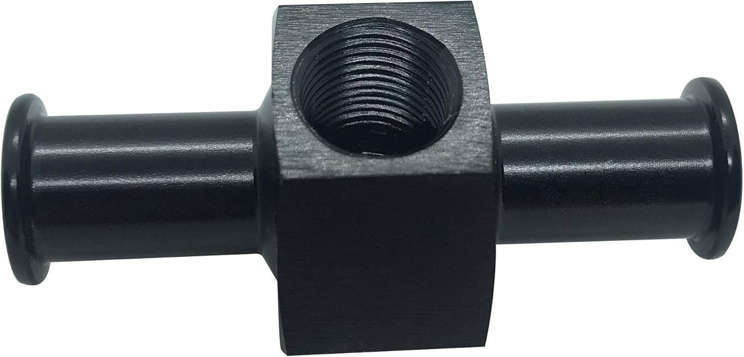 3/8 Inline Barb Fuel Pressure Gauge Hose Adapter with 1/8" NPT Port Fitting Billet