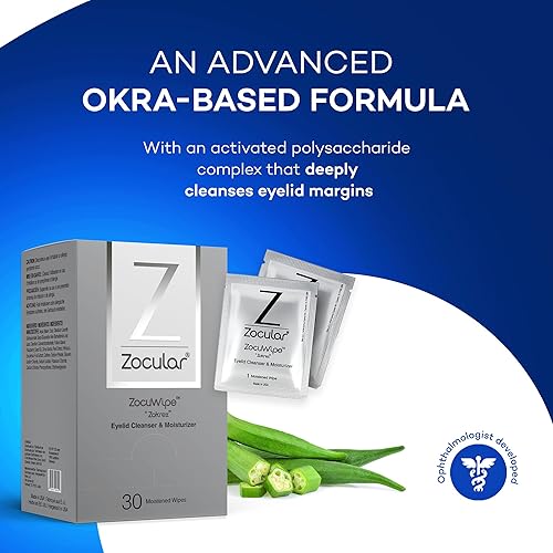 Miniatura 7 de Zocuwipe - Toallitas para párpados con complejo natural de okra, limpiador de párpados y almohadillas hidratantes para ojos irritados y rojos de