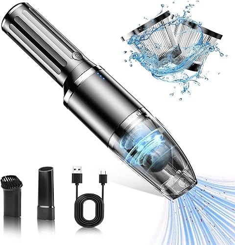 Aspirador portátil de mano para automóvil, 120 W, succión inalámbrica, aspiradora húmeda y seca para detalles de automóvil, viajes, caravana, cámper disponible en Yaxa Peru