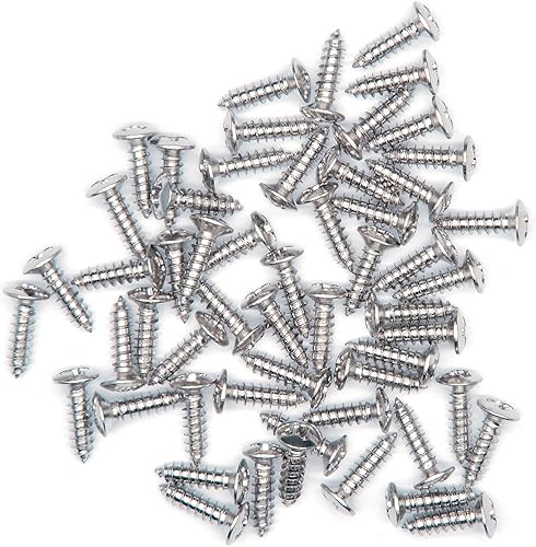 Miniatura 6 de harpfeas Tornillos de golpeador de guitarra eléctrica de 0.118 in, protectores de púa, tornillos de montaje de placa de arañazos para Fender Strat