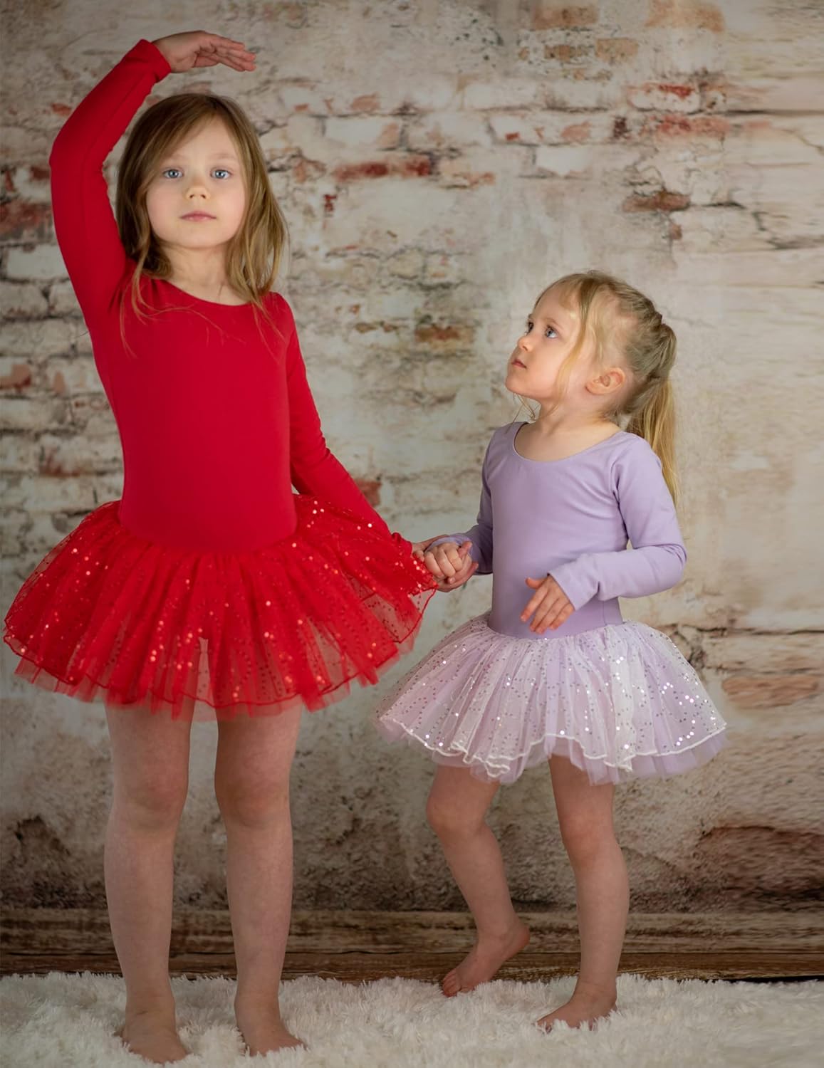 Zaclotre Girls Ballet Long Sleeve Skirted Leotards with Tutus Skirt Dance Dress Ballerina Outfits - Image 7