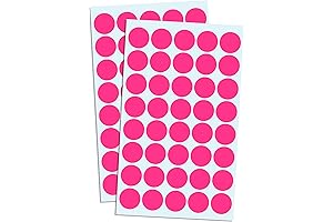 2000 Pack, 3/4" Round Dot Stickers Circle Labels - Hot Pink