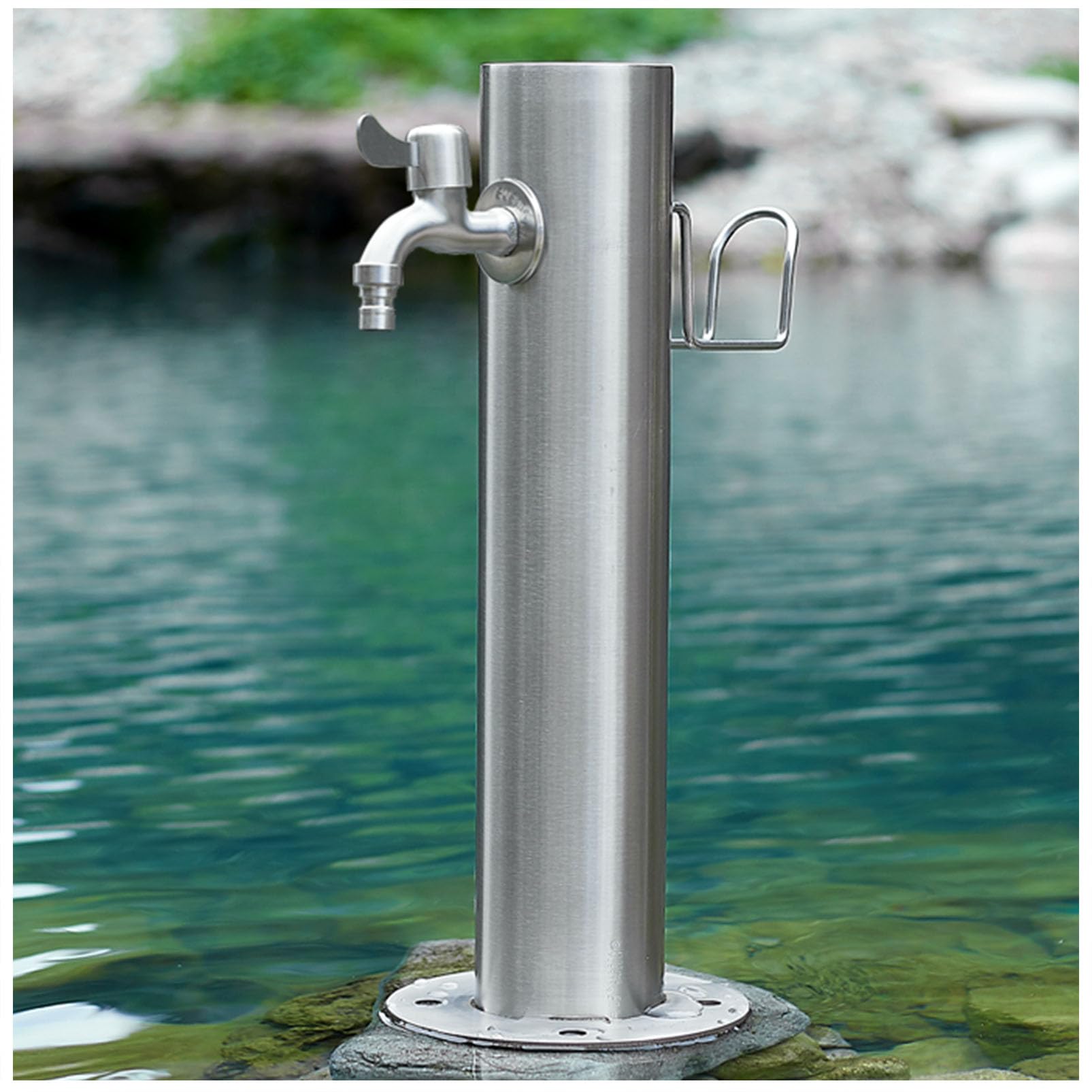 ZYCHSJXA Outdoor Water Fountain with Anti-Leak Faucet Stainless Steel Garden Hydrant for Patio and Backyard Decor Watering Relaxation
