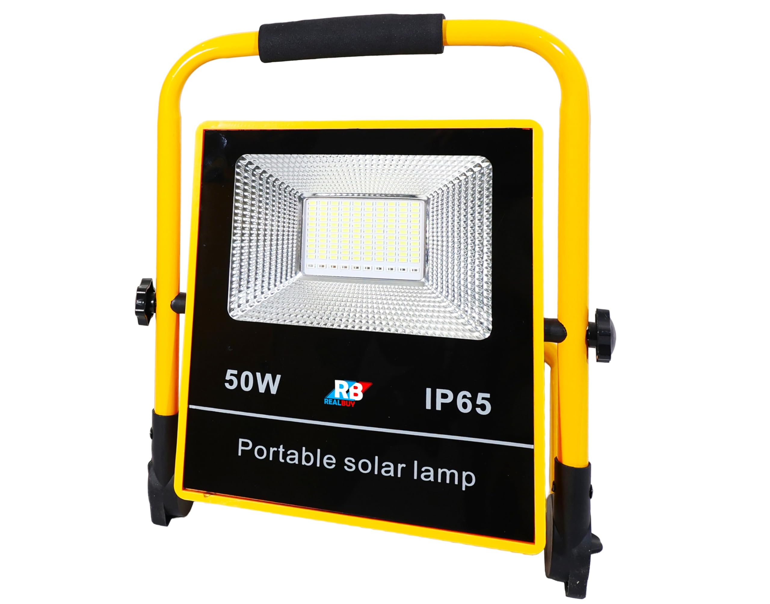 RealBuy Rechargeable Solar LED Flood Light 50W with 10000 mAh LiFePO4 Battery & USB-Out for Mobile Charging (IP 65 Waterproof) - Multi-Functional Portable Solar Lamp-image-28