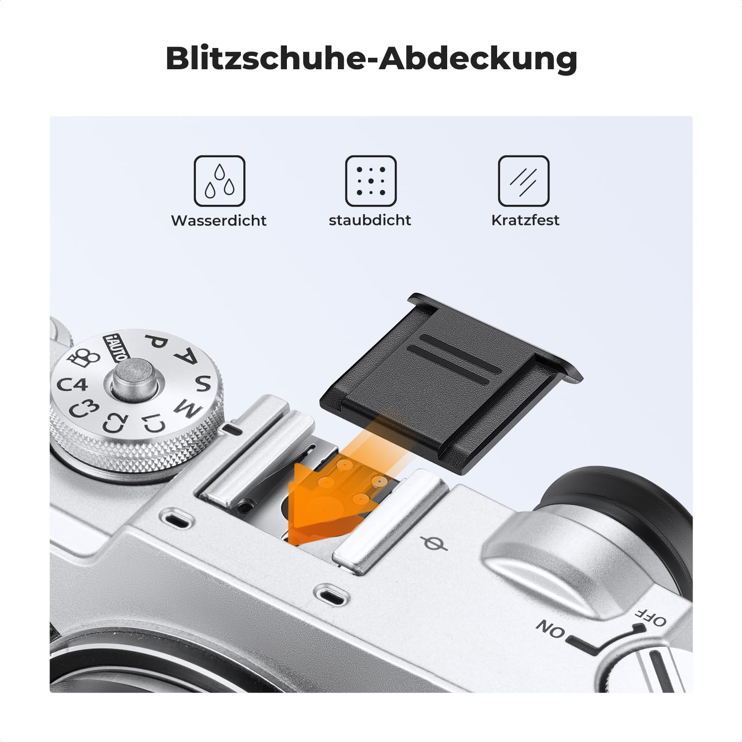 K&F Concept Gehäusedeckel + Objektivdeckel (hinten) für Sony E Mount Mirrorless Kameras, für Sony ZVE10 II A6700,A6600,A6500,A6400,A6300,A6100,A6000,A5100, A7C,A7CR,A7C II,A7,A7S,A7R