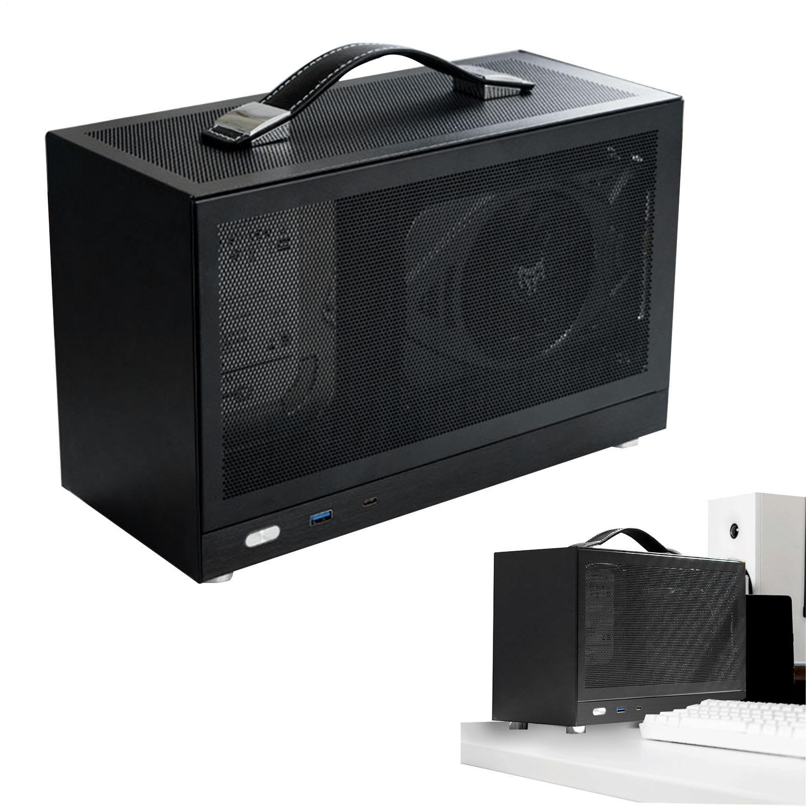 Mini Case Di Computer ITX-Chassis Desktop Ultra-compatto, Custodia Per PC Portatile A Forma Di Forma Piccola, Alloggiamento Del Computer Leggero | Build Di Giochi E Home Office, Studente E Singoli Use