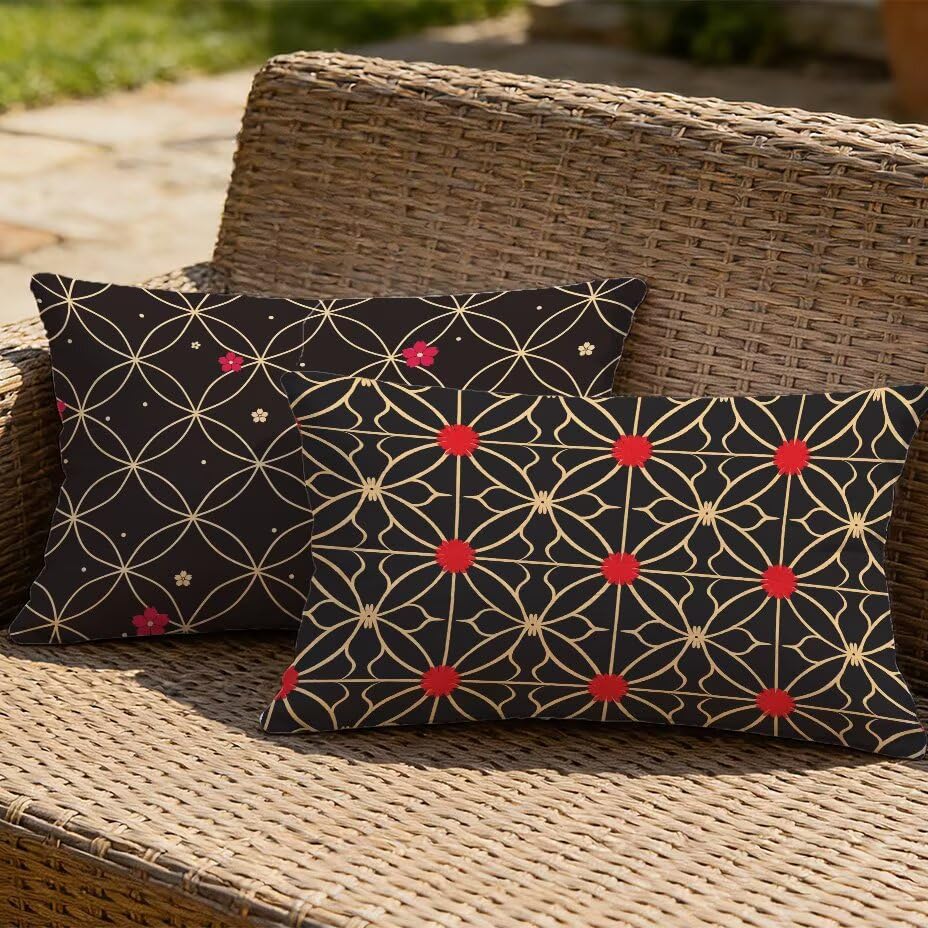 Coussin extérieur imperméable 80x100 noir pour canapé de jardin et grand patio