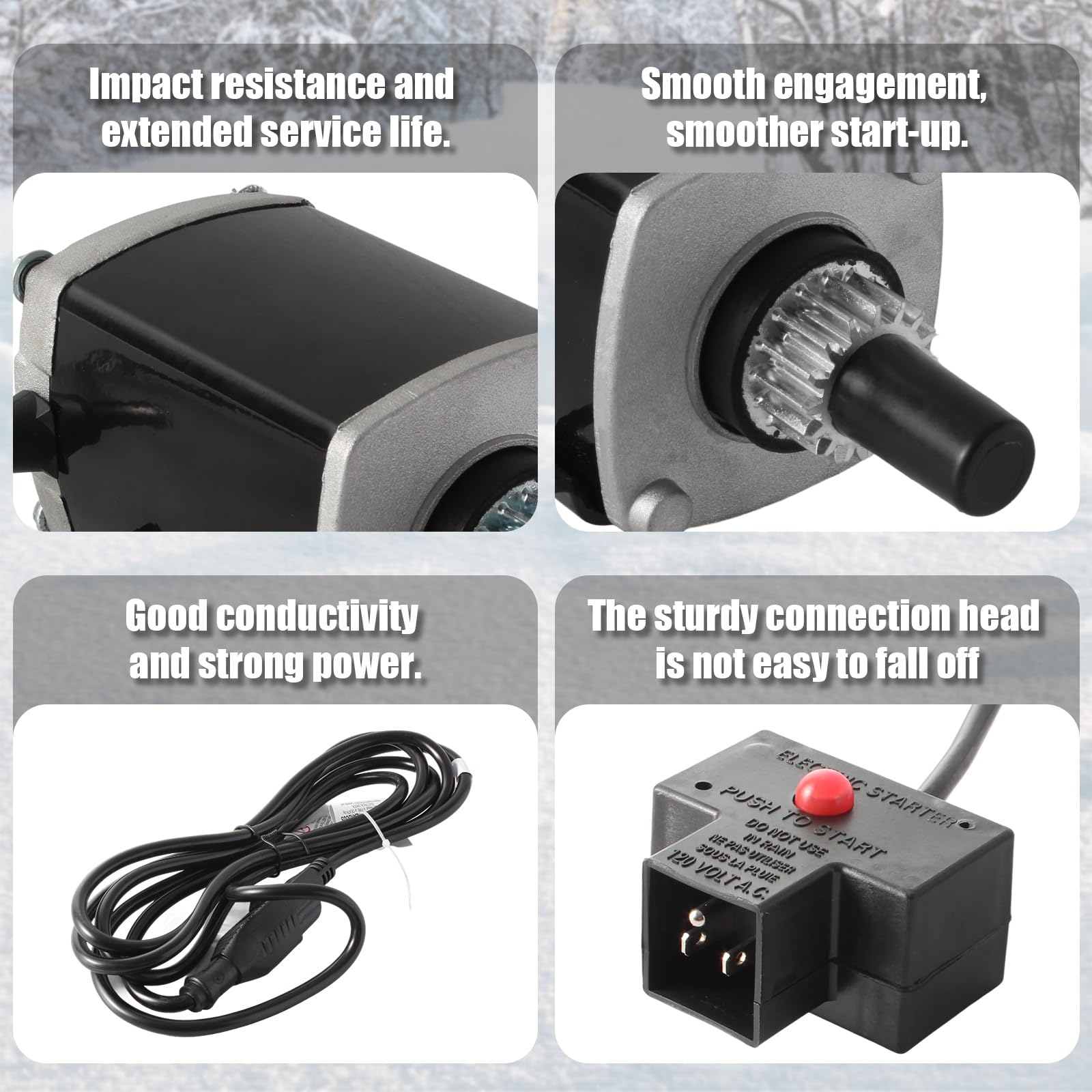 STARTER FITS TECUMSEH SNOW BLOWER THROWER 33329 33329C 33329D - Foto 9